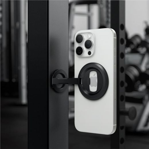Магнітне кільце-підставка для телефону Spigen O-Mag Magnetic Phone Holder with Adjustable Stand Black (AMP08822)