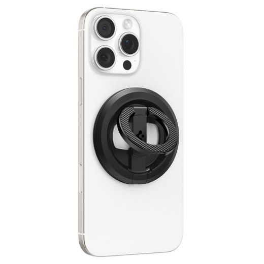 Магнітне кільце-підставка для телефону Spigen O-Mag Magnetic Phone Holder with Adjustable Stand Black (AMP08822)
