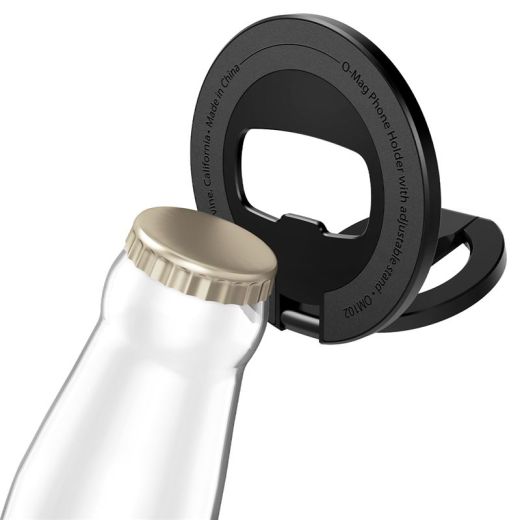 Магнітне кільце-підставка для телефону Spigen O-Mag Magnetic Phone Holder with Adjustable Stand Black (AMP08822)
