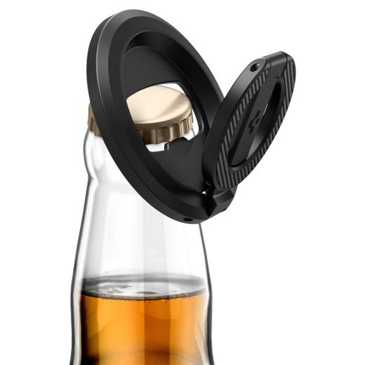 Магнітне кільце-підставка для телефону Spigen O-Mag Magnetic Phone Holder with Adjustable Stand Black (AMP08822)