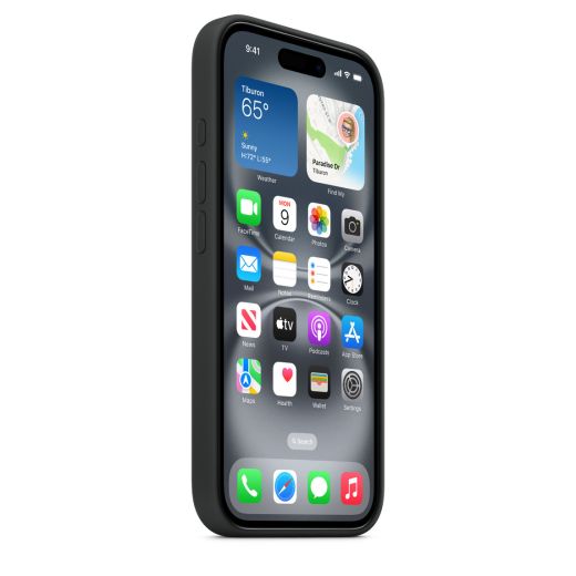 Оригінальний силіконовий чохол Apple Silicone Case with MagSafe Black для iPhone 16 Plus (MYY93)