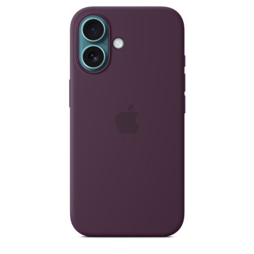 Оригинальный силиконовый чехол Apple Silicone Case with MagSafe Plum для iPhone 16 (MYY43)