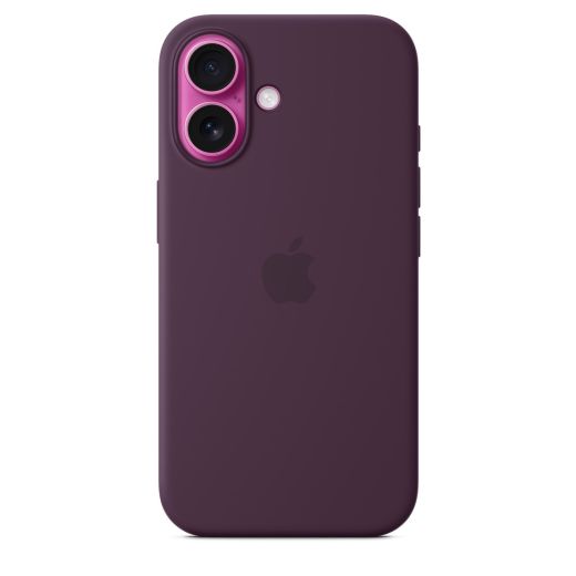 Оригинальный силиконовый чехол Apple Silicone Case with MagSafe Plum для iPhone 16 (MYY43)