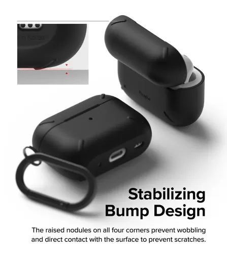 Чехол с карабином Ringke Layered Black для AirPods Pro 2