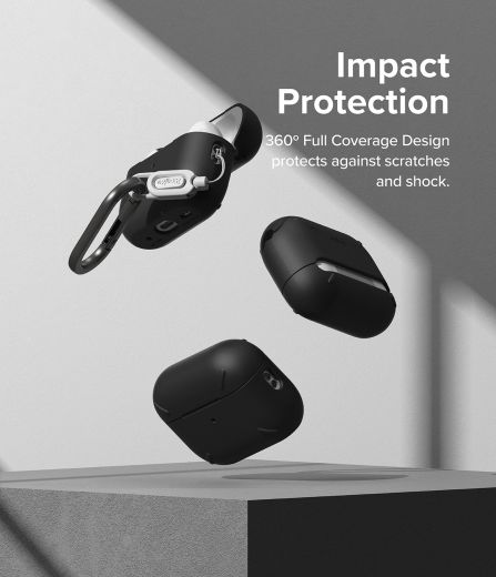 Чехол с карабином Ringke Layered Black для AirPods Pro 2