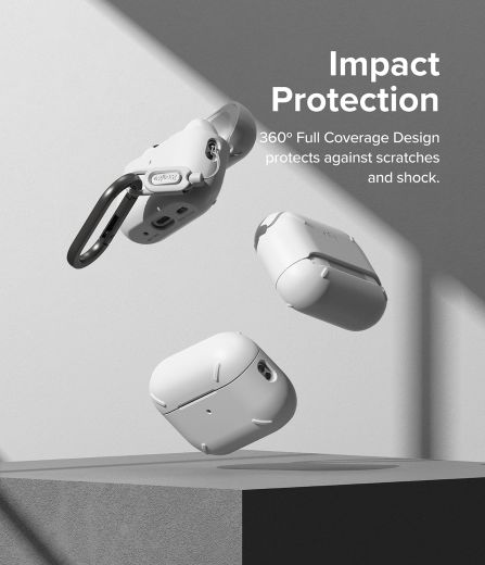 Чехол с карабином Ringke Layered White для AirPods Pro 2