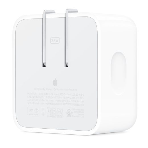 Оригинальное зарядное устройство Apple 35W Dual USB-C Port Compact Power Adapter для MacBook Air 13.6" (2022 | M2) (MNWM3)