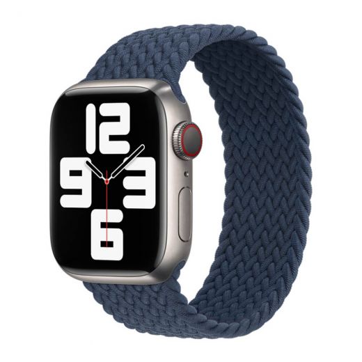 Оригинальный ремешок Apple Braided Solo Loop Abyss Blue Size 6 для Apple Watch 45 mm | 44 mm | 42 mm (ML6K3)