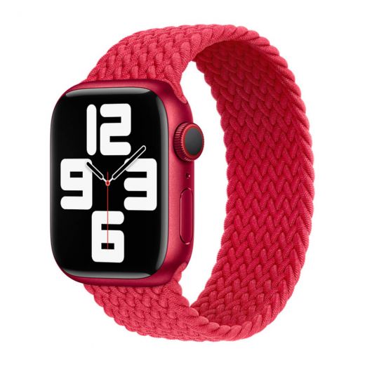Оригинальный ремешок Apple Braided Solo Loop Red Size 4 для Apple Watch 41 mm | 40 mm | 38 mm (ML593)