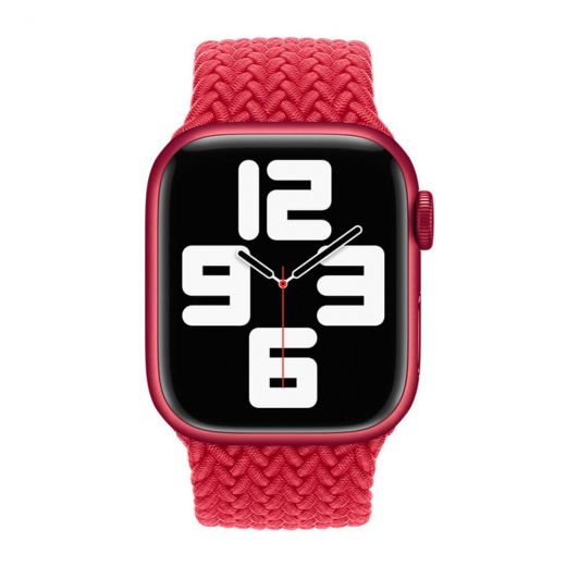 Оригінальний ремінець Apple Braided Solo Loop Red Size 3 для Apple Watch 41 mm | 40 mm | 38 mm (ML563)