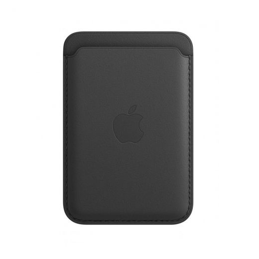 Оригинальный кожаный кошелек Apple Leather Wallet with MagSafe Black (MHLR3) для iPhone 12 | 13