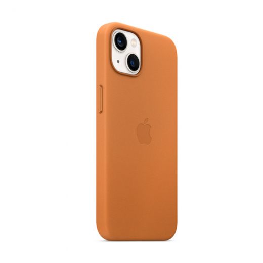 Оригінальний шкіряний чохол Apple Leather Case with MagSafe Golden Brown для iPhone 13 (MM103)