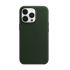 Оригінальний шкіряний чохол Apple Leather Case with MagSafe Sequoia Green для iPhone 13 Pro (MM1G3)