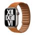 Оригінальний ремінець Apple Leather Link Size M | L Golden Brown для Apple Watch 41mm | 40mm | 38mm (ML7L3)