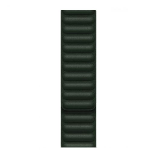 Оригінальний ремінець Apple Leather Link Size M | L Sequoia Green для Apple Watch 41mm | 40mm | 38mm (ML7Q3)