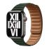 Оригинальный ремешок Apple Leather Link Size M | L Sequoia Green для Apple Watch 45mm | 44mm | 42mm (ML803)