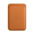 Кожаный чехол-кошелек с локатором Apple Leather Wallet with MagSafe Golden Brown (MM0Q3) для iPhone 12 | 13 | 14