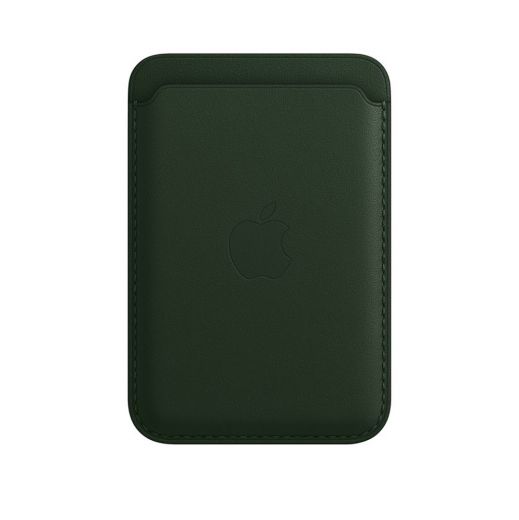 Шкіряний чохол-гаманець з локатором Apple Leather Wallet with MagSafe Sequoia Green (MM0X3) для iPhone 12 | 13 | 14