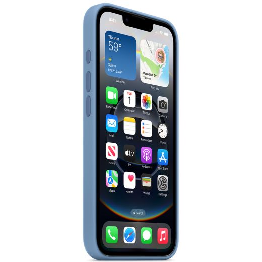 Оригинальный силиконовый чехол Apple Silicone Case Winter Blue для iPhone 16e (MD3Q4)