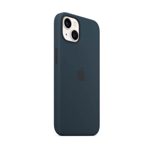 Оригинальный силиконовый чехол Apple Silicon Case with MagSafe Abyss Blue (MM293) для iPhone 13