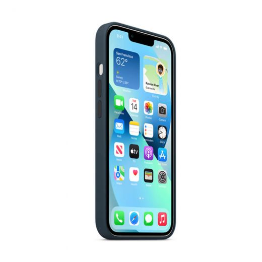 Оригинальный силиконовый чехол Apple Silicon Case with MagSafe Abyss Blue для iPhone 13 Mini (MM213)