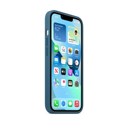 Оригинальный силиконовый чехол Apple Silicon Case with MagSafe Blue Jay для iPhone 13 Mini (MM1Y3)