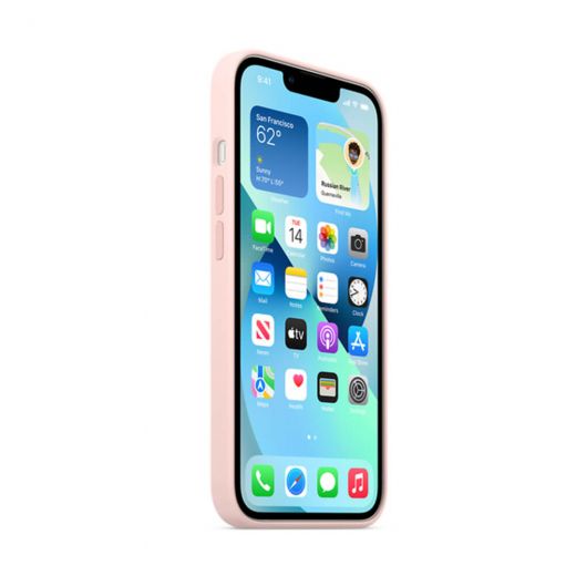 Оригинальный силиконовый чехол Apple Silicon Case with MagSafe Chalk Pink (MM283) для iPhone 13