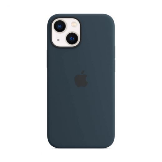 Оригінальний силіконовий чохол Apple Silicon Case with MagSafe Abyss Blue для iPhone 13 Mini (MM213)
