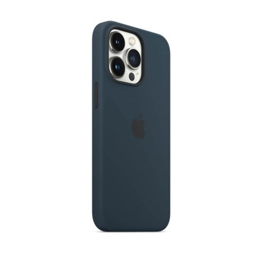 Оригинальный силиконовый чехол Apple Silicone Case with MagSafe Abyss Blue (MM2T3) для iPhone 13 Pro Max