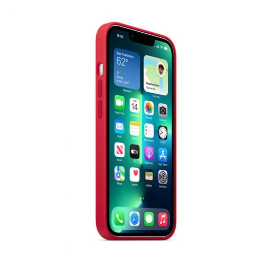 Силиконовый чехол CasePro Silicone Case with MagSafe Red для iPhone 13 Pro 