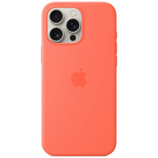 Оригінальний силіконовий чохол Apple Silicone Case with MagSafe Tangerine для iPhone 16 Pro Max (MDGX4)