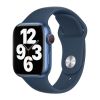 Оригинальный силиконовый ремешок Apple Sport Band Abyss Blue для Apple Watch 41mm | 40mm | 38mm (MKUE3)