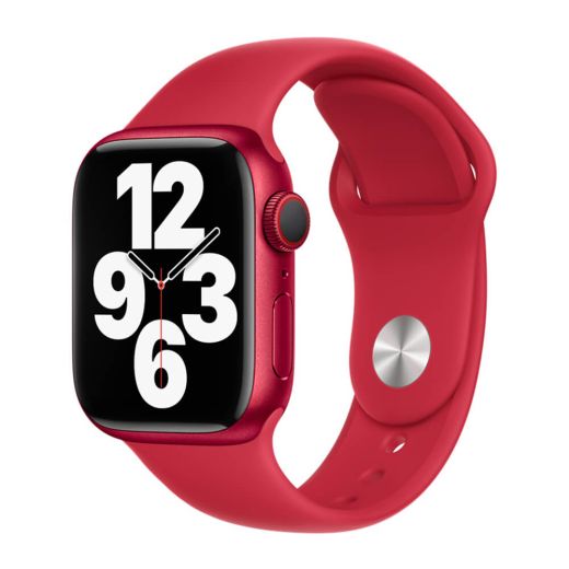 Оригинальный силиконовый ремешок Apple Sport Band (PRODUCT)Red для Apple Watch 41mm | 40mm | 38mm (MKUD3)