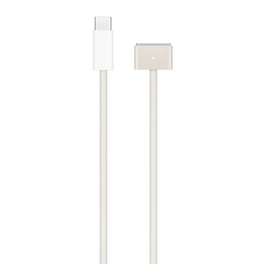 Оригинальный зарядный кабель Apple USB-C to MagSafe 3 Cable (2 m) Starlight для MacBook Air 13.6 (2022) | MacBook Pro 16 | 14 (2021) (MPL33)