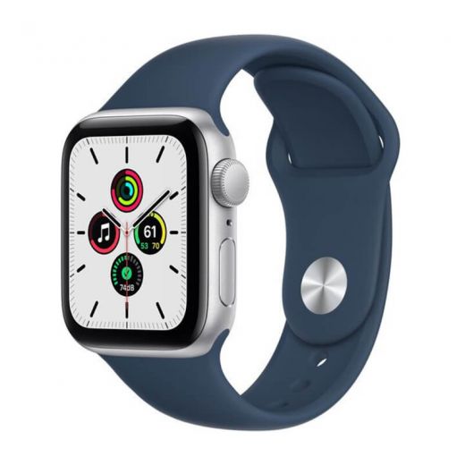 Смарт-часы Apple Watch SE GPS 40mm Silver Aluminium Case with Abyss Blue Sport Band (MKNY3)