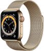 Б/У Apple Watch Series 6 GPS + Cellular 44mm Gold Stainless Steel Case w. Gold Milanese L. (M07P3) (5)