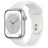 Смарт-часы Apple Watch Series 8 GPS, 41mm Silver Aluminium Case With White Sport Band (MP6K3)