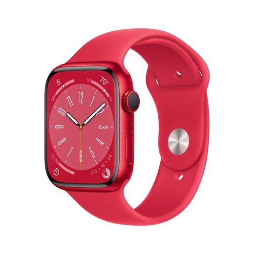 Смарт-годинник Apple Watch Series 8 GPS, 45mm (PRODUCT)RED Aluminium Case With (PRODUCT)RED Sport Band (MNP43)