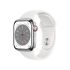 Смарт-часы Apple Watch Series 8 GPS + Cellular, 41mm Silver Stainless Steel Case with Sport Band White (MNJ53)