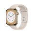 Смарт-годинник Apple Watch Series 8 GPS + Cellular, 45mm Gold Stainless Steel Case with Sport Band Starlight (MNKM3)