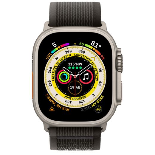 Смарт-часы Apple Watch Ultra 49mm (GPS + Cellular) Titanium Case with Black/Gray Trail Loop M/L (MQFX3)