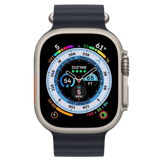 Смарт-часы Apple Watch Ultra 49mm (GPS + Cellular) Titanium Case with Midnight Ocean Band (MQFK3)
