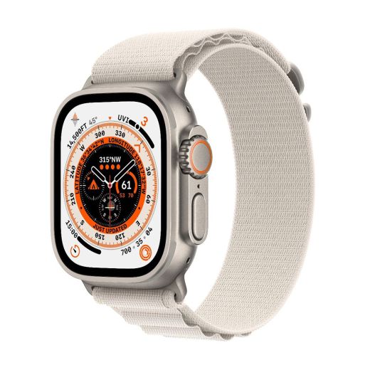 Смарт-годинник Apple Watch Ultra 49mm (GPS + Cellular) Titanium Case with Starlight Alpine Loop - L (MQFT3)
