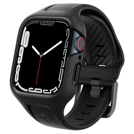 Ремешок с чехлом Spigen Liquid Air Pro Black для Apple Watch 45mm (ACS04182)
