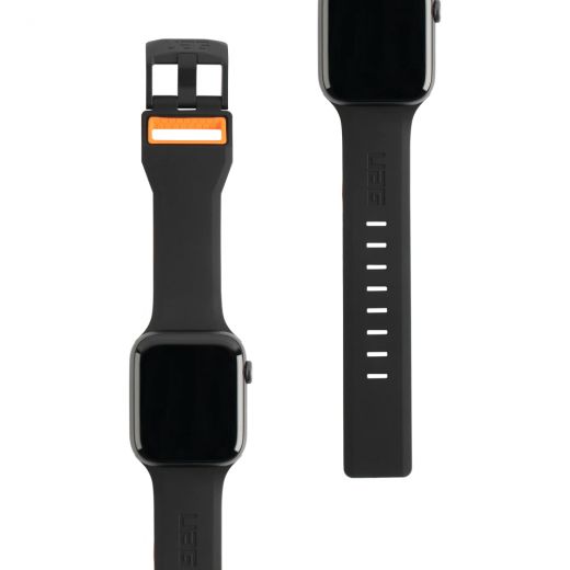 Ремешок UAG Civilian Silicone Black/Orange для Apple Watch 45mm | 44mm | 42mm (19148D114097)
