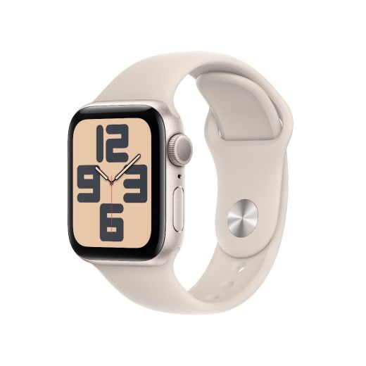 Смарт-часы Apple Watch Series SE GPS, 40mm Starlight Aluminium Case with Starlight Sport Band S/M (MR9U3) 2023