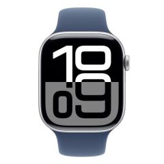 Смарт-годинник Apple Watch Series 10 GPS 42мм Silver Aluminium Case with Denim Sport Band S/M (MWWA3)