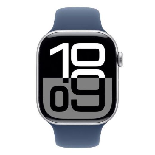 Смарт-годинник Apple Watch Series 10 GPS 46мм Silver Aluminium Case with Denim Sport Band M/L (MWWM3)