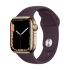 Смарт-часы Apple Watch Series 7 GPS + Cellular, 41mm Gold Stainless Steel Case with Sport Band Dark Cherry (MKHY3, MKHG3)