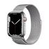 Смарт-годинник Apple Watch Series 7 GPS + Cellular, 41mm Silver Stainless Steel Case with Milanese Loop Silver (MKHX3)